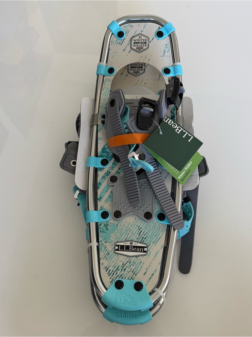 NEW LL Bean Winter Walker Snowshoe 21 L.L. Bean Womens Snow Shoes Blue 80-150 LB